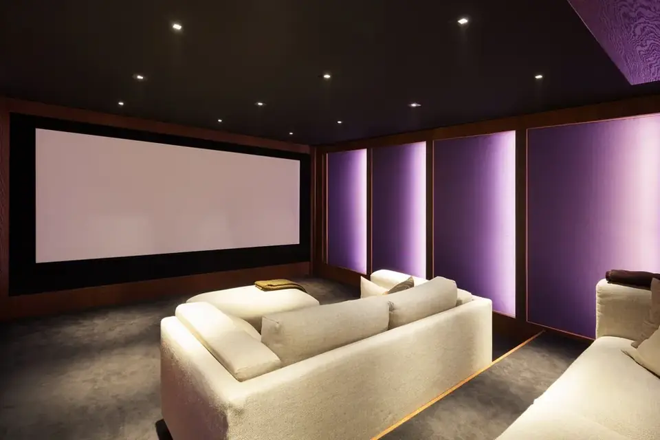 Denver home theater room with 4K projection