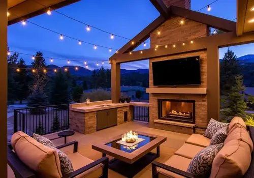 Outdoor TV and patio audio install Denver